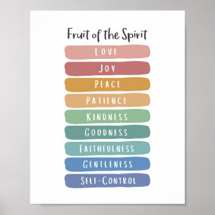 Poster Gálatas 5:22-23 Fruto do Espírito