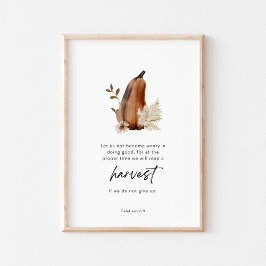 Poster Gálatas 6:9 Escritura Colheita Cristã