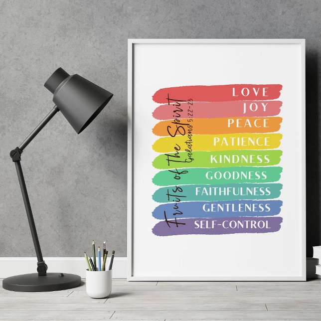 Poster Galatianos 5:22-23 Fruta do Espírito (Criador carregado)