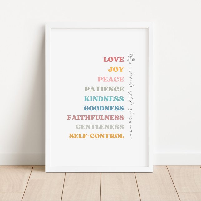 Poster Galatianos 5:22-23 Fruta do Espírito (Criador carregado)