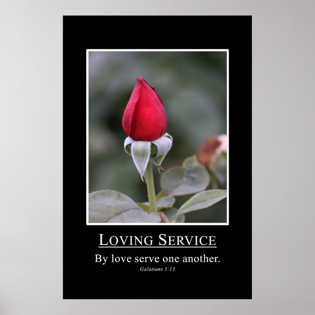 Poster Galatians 5:13 Serve others with love (Frente)
