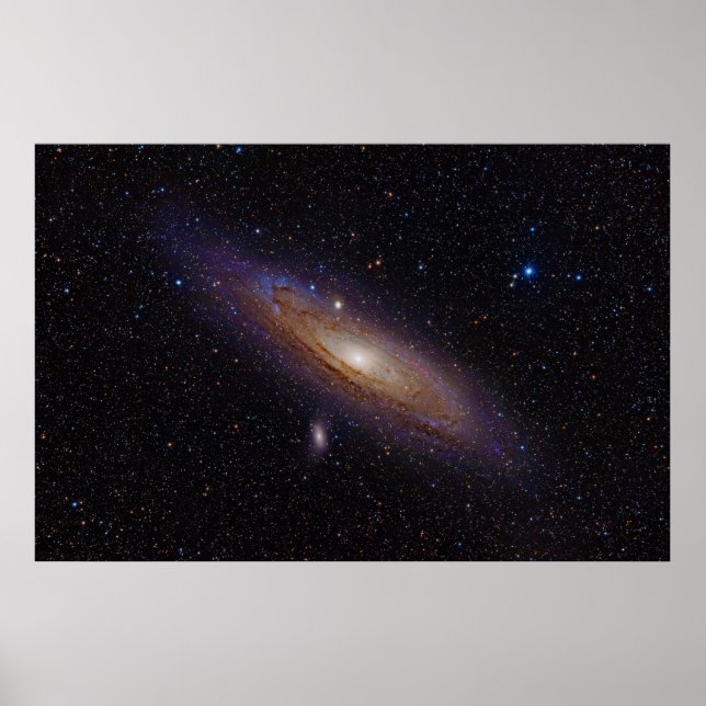 Poster Galáxia Andromeda tomada com Filtro Alfa Hidrogêni (Frente)