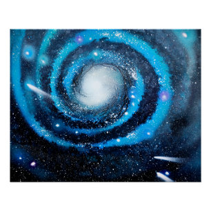 Póster Galáxia Azul