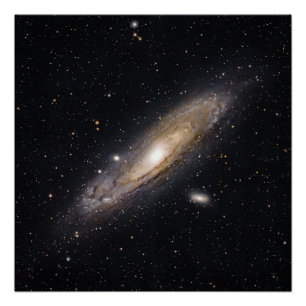 Póster Galáxia de Andrômeda Fotografia Espacial