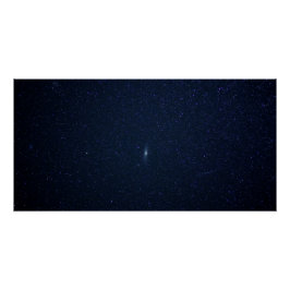 Póster Galáxia de Andrômeda Noite Estrelada Azul Meia-Noi
