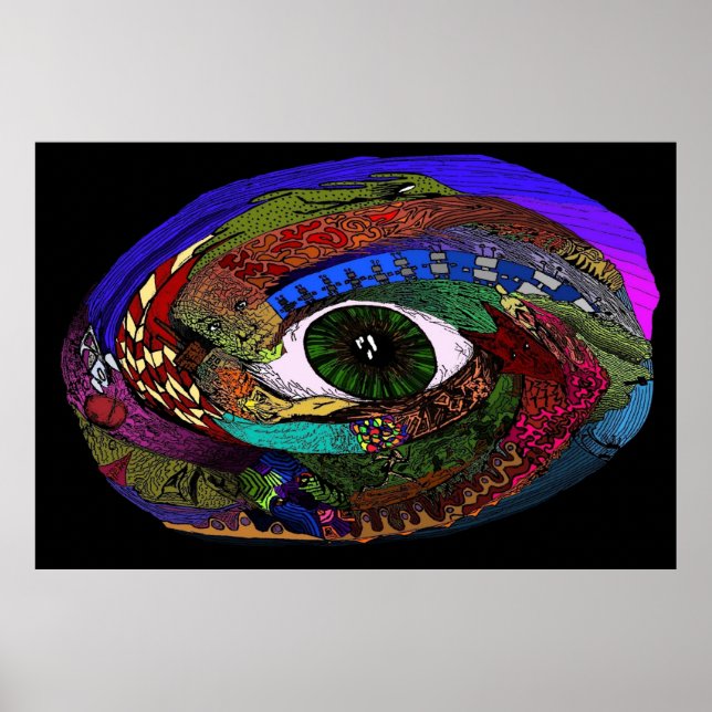 Póster Galáxia de deformações mentais (Frente)