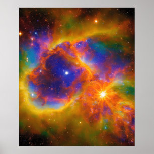 Poster Galáxia de Estrelas Cósmicas