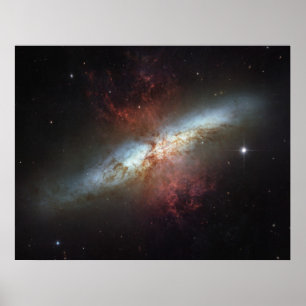 Póster galáxia do starburst