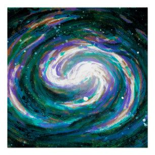 Póster Galáxia Emerald e Purple