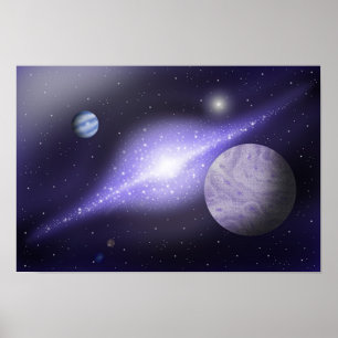 Poster Galáxia enorme. Harmonia do Espaço Profundo