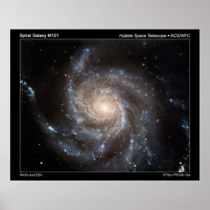 Póster Galáxia espiral M101