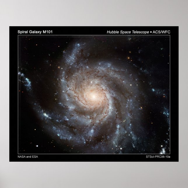 Póster Galáxia Espiral M101 (Frente)