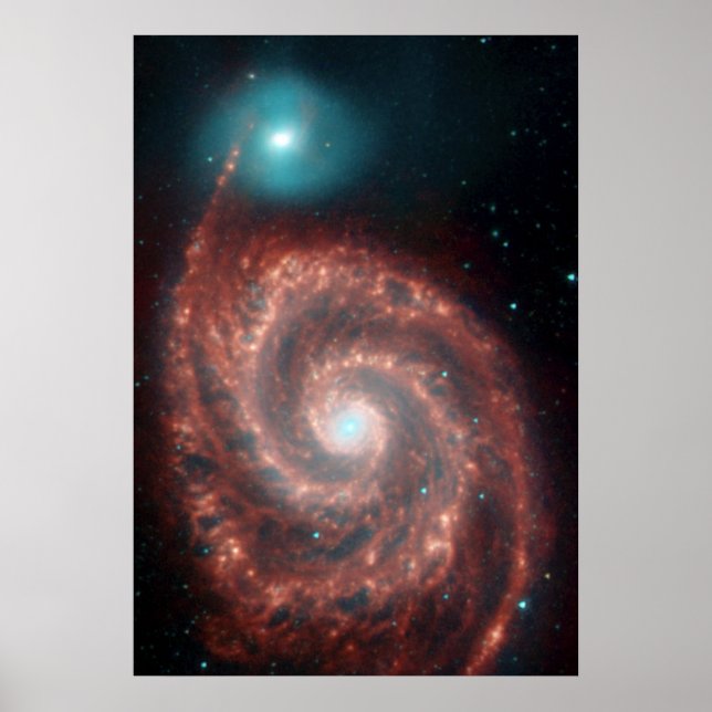 Póster Galáxia Espiral M51 Whirlpool NASA (Frente)