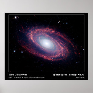 Póster Galáxia espiral M81 - telescópio espacial de