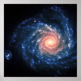Poster Galáxia espiral NGC1232 e imagem do espaço Little 
