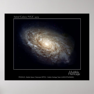 Póster Galáxia Espiral NGC 4414 Foto do Telescópio Hubble