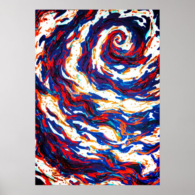 Poster Galáxia Espiral Roxa (Frente)