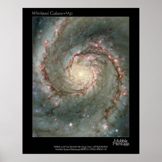 Poster Galáxia HST Whirlpool M51
