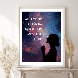 Poster Galáxia Inspirador-Crie Seu Próprio Motivacional
