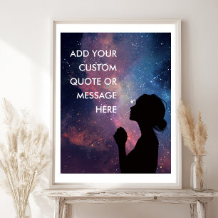 Poster Galáxia Inspirador-Crie Seu Próprio Motivacional