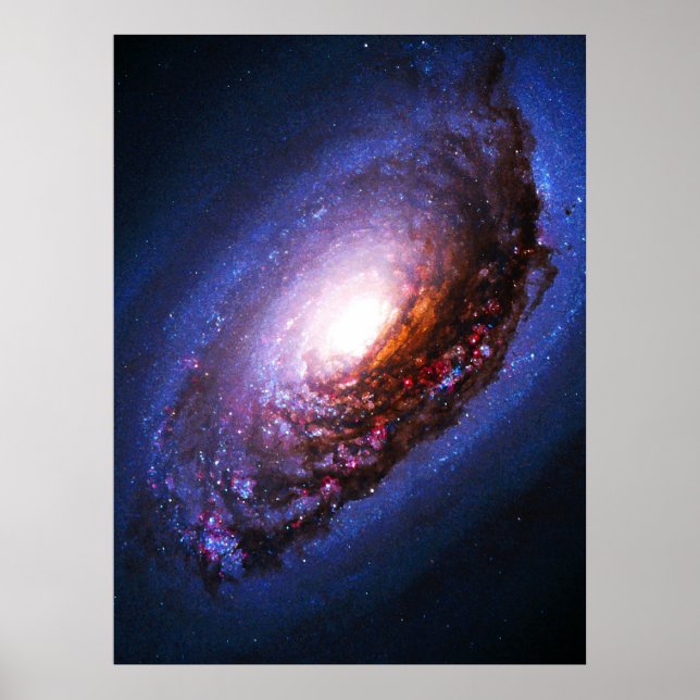 Póster Galáxia Olho Negro - Messier 64 (M64) (Frente)