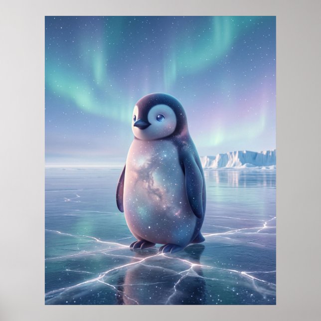 Poster Galáxia Pinguim Estrela Costa (Frente)