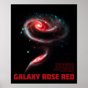 Poster Galáxia Rosa Vermelho