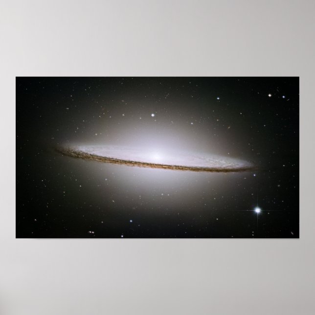 Póster Galáxia Sombrero (Telescópio Hubble) (Frente)