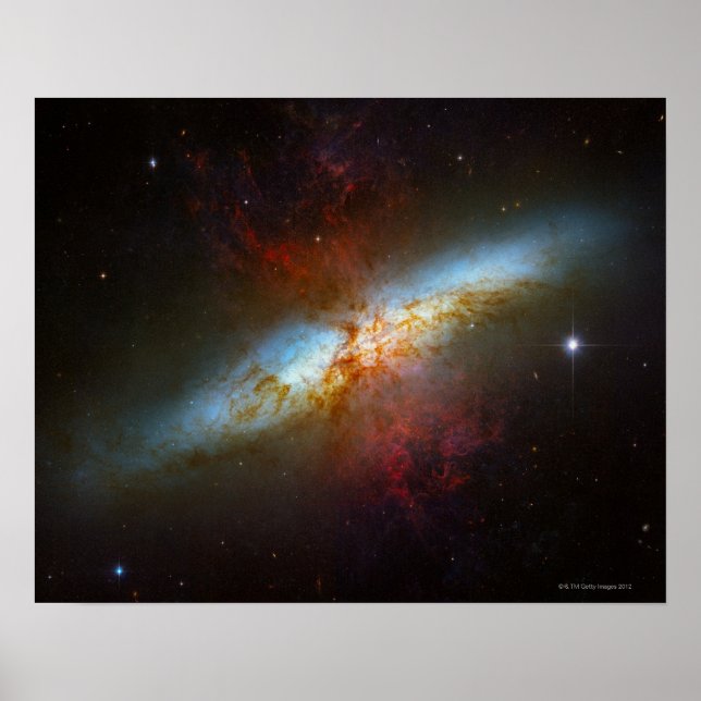 Poster Galáxia Starburst M82 (Frente)