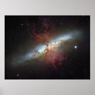 Poster Galáxia Starburst M82 24x18 (33x25)