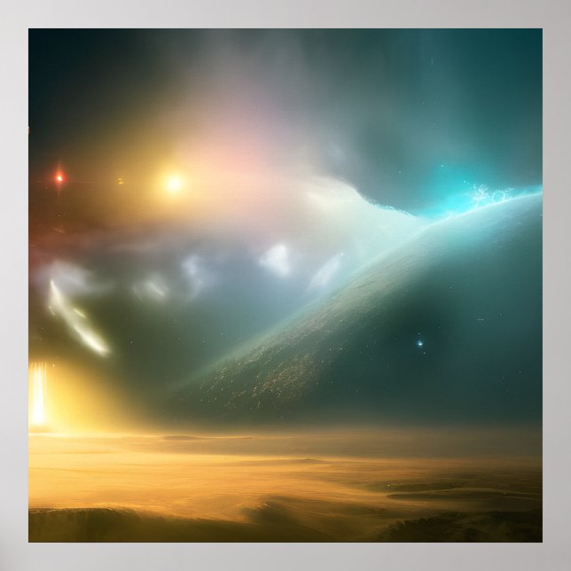 Poster Galáxia, Universo, Estrelas, Espaço Exterior (Frente)