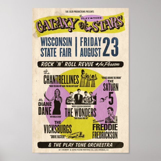 Poster Galáxias de Estrelas com Toque (Frente)