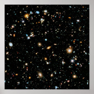 Póster Galáxias do Campo Ultra Profundo do Hubble da NASA