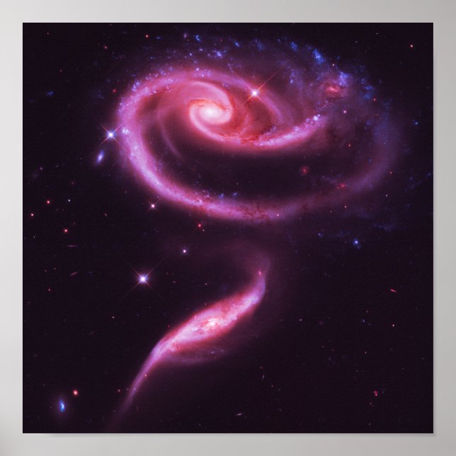 Póster Galáxias Rosa (Frente)