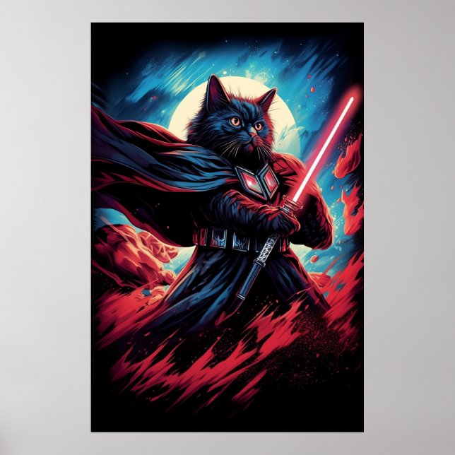 Poster Galaxy Cat Swordsman (Frente)