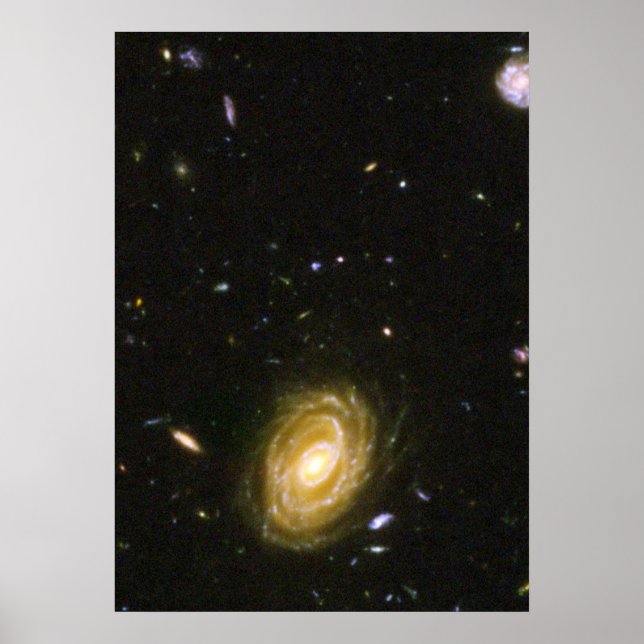 Póster Galaxy HUDF-JD2 do Hubble Ultra Deep Field (Frente)