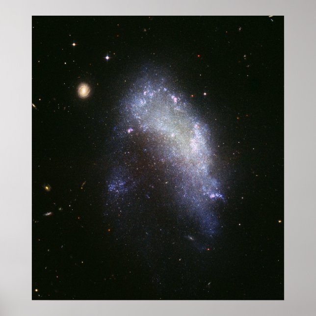 Poster Galaxy NGC 1427A mergulha na Galáxia Fornax (Frente)