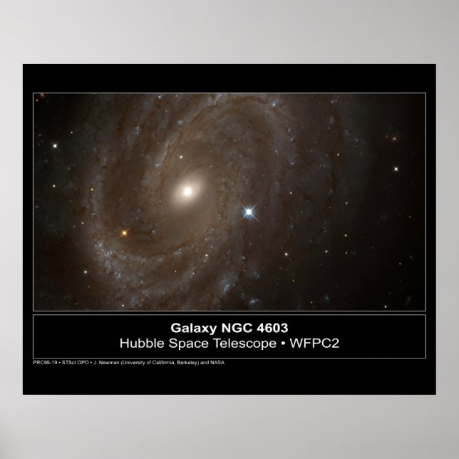 Poster Galaxy NGC 4603 Foto do telescópio Hubble (Frente)