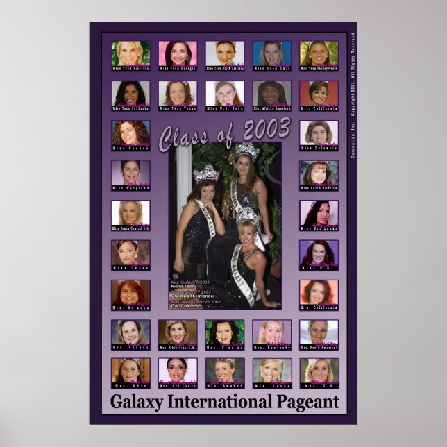 Póster Galaxy Pageant Classe de 2003 (Frente)