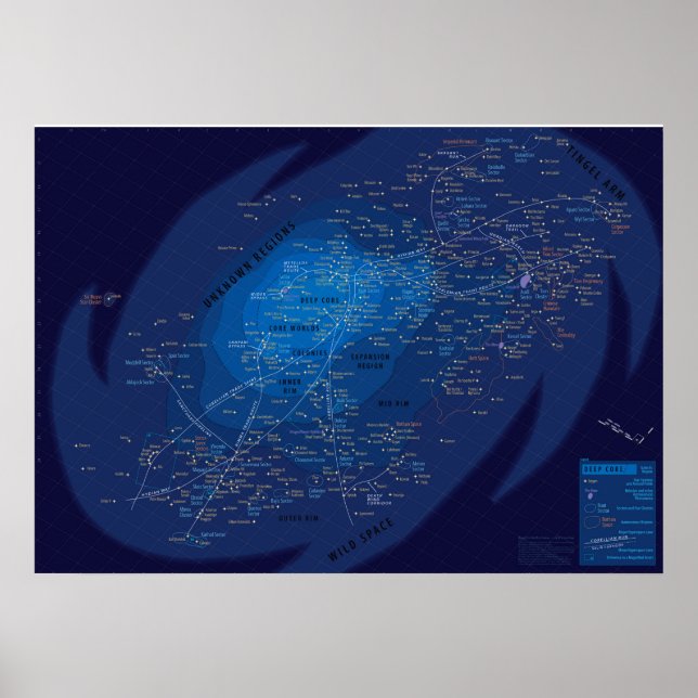 Póster Galaxymap, Papel afixar (mate) (Frente)