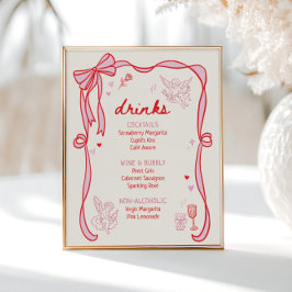 Poster Galentine's Day Party Downloadable Drinks