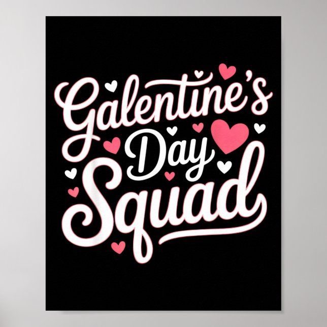 Poster Galentine's Day Squad For Friends Festive Ladies V (Frente)