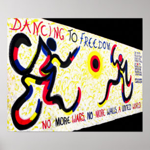 Poster Galeria da zona leste, muro de Berlim, liberdade
