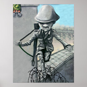 Póster Galeria da zona leste, muro de Berlim, sentinela