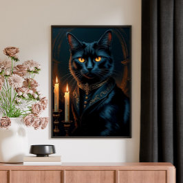 Poster Galeria de Arte de Gato Preto Medieval Vitoriano