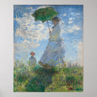 Poster galeria de arte do cartaz mulher com um guarda-sol