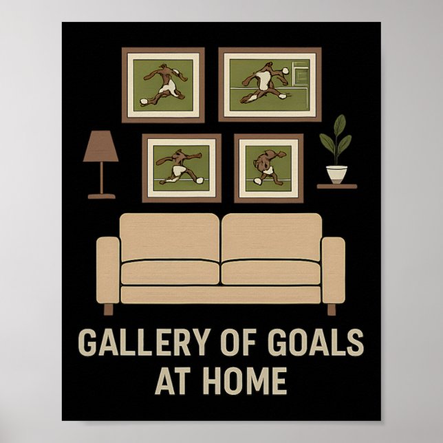 Poster Galeria De Gols Em Casa Design De Fã De Futebol  (Frente)