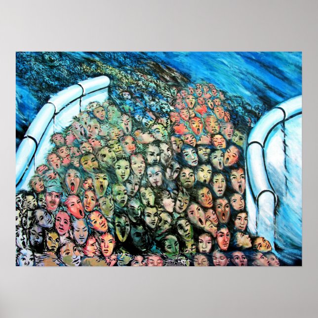 Poster Galeria East Side, Muro de Berlim, Escape em Massa (Frente)