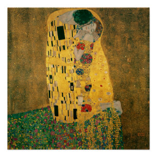 Póster Galeria Gustav Klimt The Kiss (Amantes)