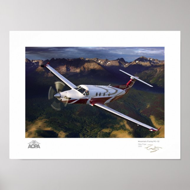 Póster Galeria Montanha Voadora PC-12 (Frente)